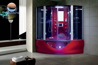 Cabine de douche en verre acrylique, cabine de douche vapeur, porte coulissante, bain à remous, spa, cascade, bain à remous hydromassant, moderne