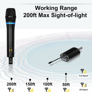 ไมโครโฟนไร้สาย UHF ระยะไกล W8 คุณภาพสูง เครื่องเล่นคาราโอเกะไร้สายแบบพกพา ขายดี - Product Image 4
