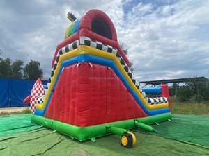 Castello Gonfiabile Commerciale a Tema Cartoni Animati per Bambini con Scivolo e Parete da Arrampicata, Ideale per Noleggio Esterno - Product Image 6