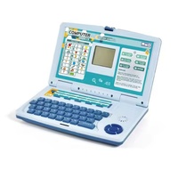 Mini Laptop Educativa de Plástico con Forma de Estrella para el Aprendizaje del Inglés, Juguete para Niños de 0 a 24 Meses, Pantalla LED, Multi-Idioma