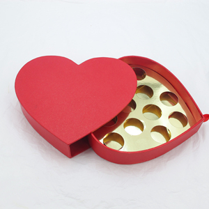 Caja de Regalo de Papel Reciclable Personalizada para el Día de San Valentín o Bodas, con Forma de Corazón Rojo para Chocolates - Product Image 4
