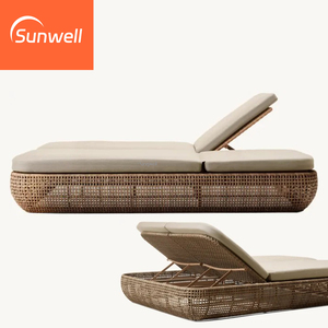 <span class=keywords><strong>Tumbona</strong></span> comercial para piscina de Hotel al aire libre, muebles de ratán sintético, <span class=keywords><strong>tumbona</strong></span> de playa de mimbre para piscina de playa - Product Image 2