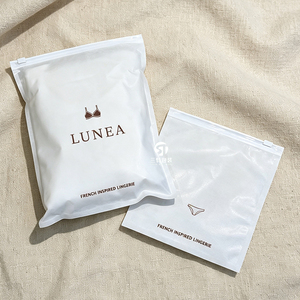 Custom Logo Cotton Paper Zipper Bags 15x20cm 20x28cm 24x32cm Sustainable Apparel Lingerie Clothing Packaging Pouches for <b>UK</b> Germ - Product Image 3