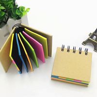Set de Papelería Portátil Moderno para Cuaderno, Personalizado, con 5 Etiquetas Adhesivas de Índice, 5 Tipos de Blocs de Notas, Encuadernación en Espiral, Papel para Minutas de Reuniones