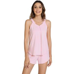 Ensemble de pyjama sans manches pour femmes WiWi, en viscose douce de bambou, débardeur et short, tailles S à XXL - Product Image 5