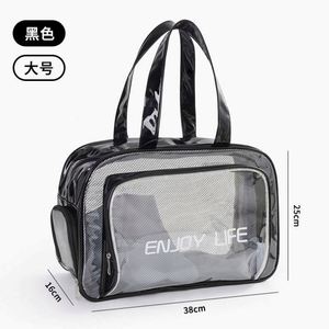 2024 Custom Logo Transparent Clear <b>Bath</b> Wash Fitness Travel <b>Portable</b> Makeup Bag Skincare Toiletry Bag Small Pvc Cosmetic Pouch - Product Image 2