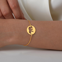 Bracelet en acier inoxydable pour femme, motif ours ajouré, avec logo, style mode, bijoux fantaisie, cadeau, animal mignon, éléphant. Demandez votre catalogue.