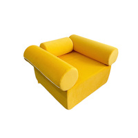 Fauteuil enfant en molleton de coton, design moderne et épuré, transfrontalier, compressible, pliable et rotatif, avec fonction tabouret jouet en mousse compressée