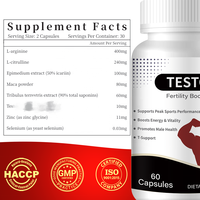 Capsules d'extrait de racine de maca noire OEM, complément naturel de testostérone, soutenant la vitalité, la force et l'équilibre hormonal pour les hommes