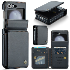 Retro PU Leather <span class=keywords><strong>Flip</strong></span> Cover portafoglio Slot per schede custodia pieghevole per telefono con cavalletto per Samsung Galaxy Z <span class=keywords><strong>Flip</strong></span> <span class=keywords><strong>5</strong></span> - Product Image 1