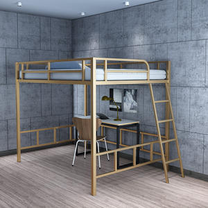 Cama Elevada de Hierro Forjado para Dormitorio Escolar Moderno, Estructura Ahorradora de Espacio para Apartamentos Pequeños, Económica y Sencilla, 1.2m, para Dormitorio de Hotel, <span class=keywords><strong>Zhibao</strong></span> - Product Image 3
