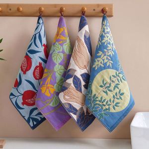 Toalla de mano de gasa de algodón de 4 capas con jacquard, absorbente, para cocina, rostro, alimentos, bebidas, hostelería y limpieza. - Product Image 1