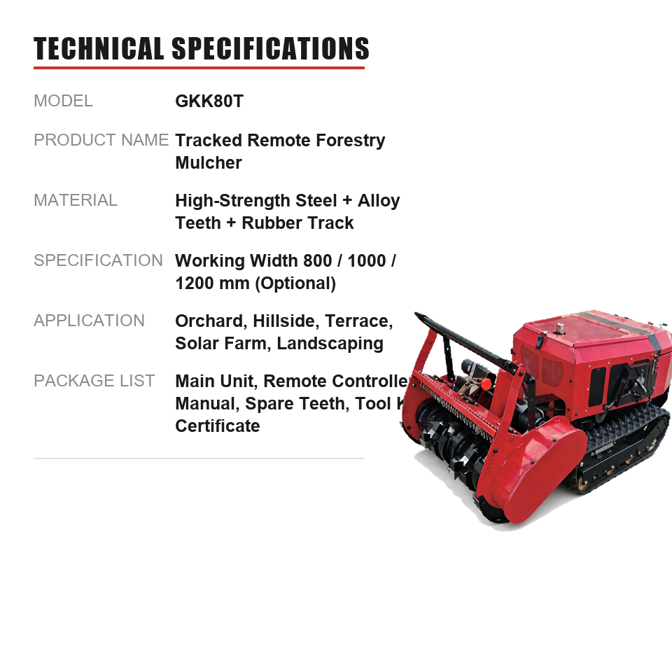 Heavy Duty GPS Self-Propelled 24V Anti-Slip Forestry Mulcher Robot 4 ...