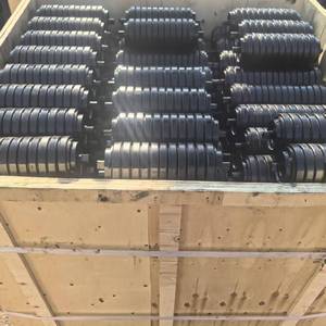 Tiêu chuẩn cao su tráng băng tải trở lại con lăn băng tải tác động Con lăn 3 cuộn băng tải mang con lăn làm biếng cho Mỏ Than - Product Image 5