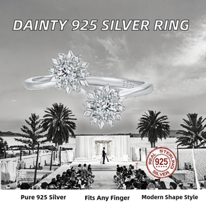 925 <b>Sterling</b> <b>Silver</b> Dainty Stylish Fine Jewelry Women's <b>Adjustable</b> Engagement <b>Rings</b> Zircon for Romantic Wedding Party - Product Image 2