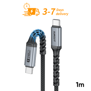 Ready to Ship SUNGUY CE Certified USB C 240W 1m Fast Charging USB Data Cable Cabo de carregamento USB for Mobile Phone and Car - Product Image 1