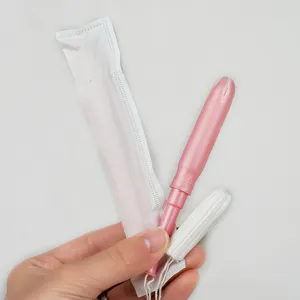 Toptan güzellik yumuşak sıhhi tamponlar Max plastik aplikatör organik pamuk tamponlar özel Tampon