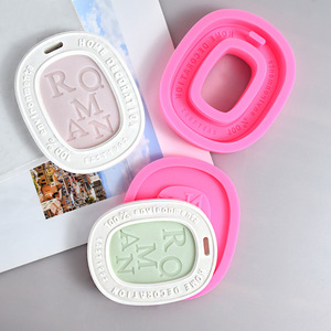 Diy Aromatherapy <b>Wax</b> <b>Mold</b> Round Silicone <b>Mold</b> For Home Decoration With Relief Design Pink Green White Colors - Product Image 2