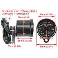 Reparasi lampu Kilometer LED perbaikan, Speedometer elektronik sepeda motor, Odometer lampu indikator roda gigi belok