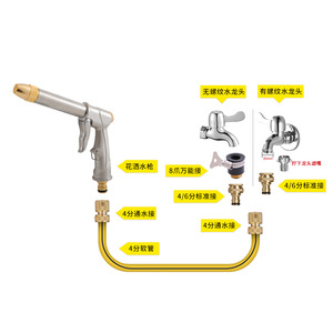 Metal Spray Gun Nozzle Variable Spray Patterns For Car Washing Watering Plants Floor Cleaning - Product Image 2