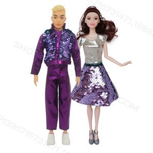 Nouveauté 2024 : Ensemble de vêtements pour poupées de <span class=keywords><strong>30</strong></span> <span class=keywords><strong>cm</strong></span>, costume perlé tendance pour couple, jouets de maison de poupée, cadeaux pour enfants - Product Image 3
