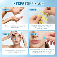 CM 200 pièces en gros Patch de bouton de Style étoile patchs d'acné hydrocolloïdes pour le visage infusé avec de l'huile d'arbre à thé Centella