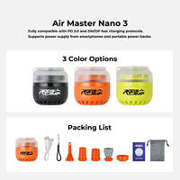 RoosCamp Air Master Nano 3, Mini Bomba de Aire Portátil sin Batería, de Plástico, Apta para Aviones, Alimentada por Teléfono, 29g, para Almohadas de Viaje y Equipaje