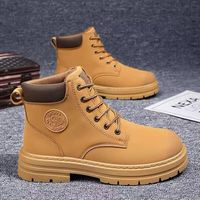 Bottes de rhubarbe robustes classiques chaussures de travail respirantes style britannique extérieur hommes femmes jaune Mar bottes