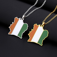HY Collier pendentif unisexe en acier inoxydable, style sportif, avec chaîne en bambou et finition émaillée, produit transfrontalier très vendu pour la Côte d'Ivoire