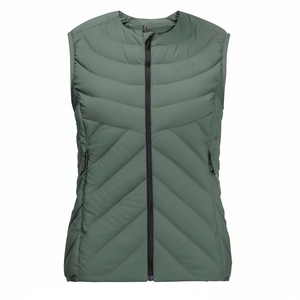 Meilleur prix hiver chaud vers le bas remplissage gilet bouffant veste femmes équestre O cou bouffant utilitaire gilet sans manches grande taille gilet - Product Image 1