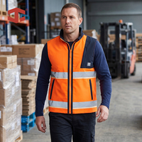 Gilet de travail JIADE qui brille dans le noir pour hommes, gilet de travail haute visibilité réfléchissant, multi-poches, pour la circulation routière, l'entrepôt, les nuits de travail