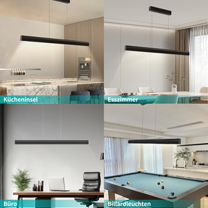 โคมไฟเพดานแบบเส้นตรง ไฟ LED ปรับความสว่างได้ เหมาะสำหรับโต๊ะพูล ไฟสำหรับเกาะกลางห้องครัว โคมไฟระย้าแบบเส้นตรงทันสมัยสำหรับห้องรับประทานอาหาร - Product Image 4