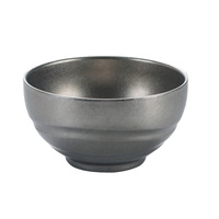 Vaisselle vintage en acier inoxydable, finition mate, assiettes à sauce, tasses, baguettes, cuillères grises, durable, style occidental, rétro