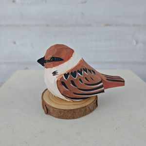 El yapımı ahşap oyma kuş dekor süs küçük ev dekor kuş heykeli raf dekor el-boyalı kuş figürleri mezuniyet için - Product Image 6