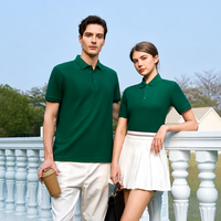 Polo à manches courtes en mélange coton-polyester 190 GSM, séchage rapide, infroissable, col classique, haut décontracté