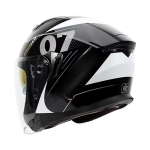 Phụ kiện xe máy 3/4 Mũ bảo hiểm bluetooth khe cắm kép dù để che nắng ống kính nửa mặt an toàn cưỡi xe máy Mũ bảo hiểm - Product Image 4