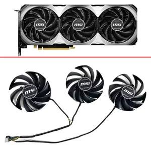 พัดลมระบายความร้อน90มม. 4PIN PLD09210S12HH RTX4060 4060TI <span class=keywords><strong>4070TI</strong></span> 4070พัดลม GPU สำหรับ <span class=keywords><strong>MSI</strong></span> GeForce RTX4060 Ti RTX4070 Ventus 3X - Product Image 1