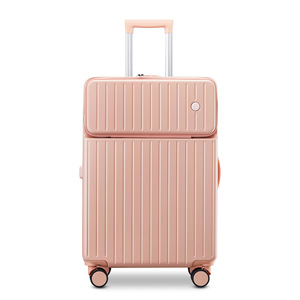 Nouvelle <span class=keywords><strong>valise</strong></span> à ouverture frontale avec logo personnalisable <span class=keywords><strong>Valise</strong></span> à roulettes ABS + PC <span class=keywords><strong>Valise</strong></span> de voyage multifonctionnelle <span class=keywords><strong>Valise</strong></span> d'affaires - Product Image 2