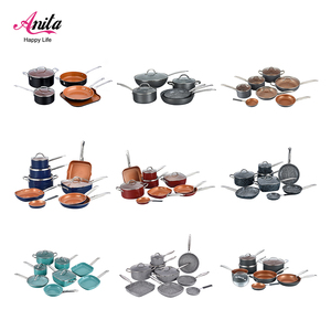 Juego de Ollas y Sartenes Antiadherentes de 13 Piezas con Revestimiento de Granito, Juego de Utensilios de Cocina de <span class=keywords><strong>Piedra</strong></span> Antiadherente - Product Image 5