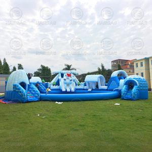 สวนน้ำเป่าลมรูปหมีขั้วโลกอาร์กติกขนาดยักษ์ |   สไลเดอร์น้ำเคลื่อนที่และสระน้ำสำหรับเด็ก สวนน้ำกลางแจ้งขนาดใหญ่แบบกำหนดเองได้ - Product Image 2