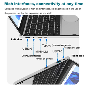 Pantalla táctil de Yoga de 11 pulgadas Intel N100 <span class=keywords><strong>noebook</strong></span> Rotación de 180 grados Lector de huellas dactilares súper Delgado computadora PC 2IN1 portátil - Product Image 5