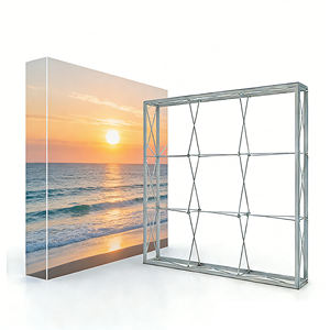 Expositor de tela tensada pop-up SEG rectangular sin marco 3x3 4x3 de tubo de aluminio, sin uniones, de fácil montaje, al por mayor - Product Image 1