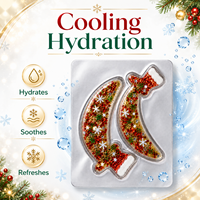 Patchs de gel rafraîchissants et hydratants pour les yeux, forme personnalisée, scintillants, pour les fêtes de Noël – Cadeau de beauté de Noël
