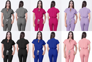 Set di Camici Chirurgici Unisex Senza Maniche in Tessuto Dobby Poliestere, <span class=keywords><strong>Abbigliamento</strong></span> <span class=keywords><strong>Medico</strong></span> per Dottori, Spa, Centri Estetici e Jogging - Product Image 6