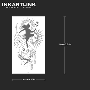 INKARTLINK - Tatuaje Temporal Personalizado de Lord Shiva Trishul, Arte Corporal, Resistente al Agua, Larga Duración (1-2 Semanas), Tinta Jagua - Product Image 4