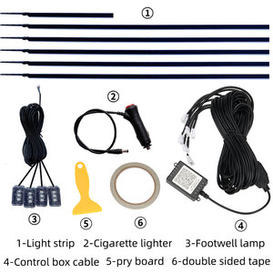 Kit de Iluminación Ambiental Premium Symphony de 213 Colores, Tira de Luz LED para Interiores de Automóviles, Iluminación Ambiental Decorativa Acrílica para Automóviles - Product Image 6