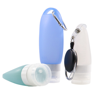 Flacone Personalizzato in Silicone Anti-perdita per Disinfettante Mani, Contenitore Vuoto da Viaggio con Moschettone Portachiavi - Product Image 3