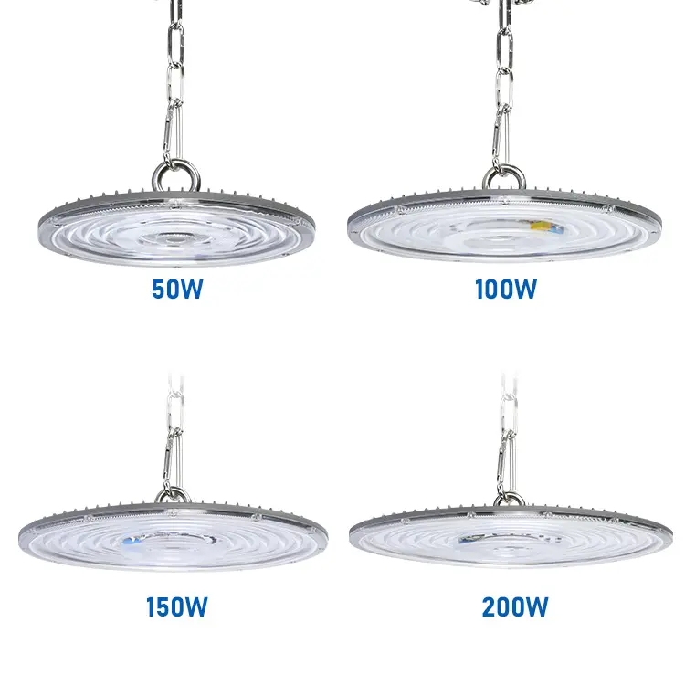 KCD EMC RoHS CE 50 W 100 W 150 W 200 W UFO hell explosionssicher dimmbar DMX-Acrylhöhenlampe LED lineares Hochbuchtenlicht
