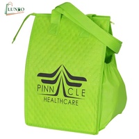 Sac à lunch isotherme personnalisé avec logo imprimé, fermeture à cordon, en tissu non tissé, avec fermeture éclair, pour promotion et cadeaux