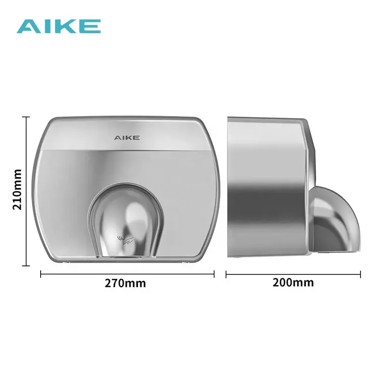 AK2830 304 Stainless Steel special air outlet design Automatic high speed electric hand dryer supplier price